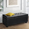 Artiss Storage Ottoman Blanket Box 97cm Black Leather
