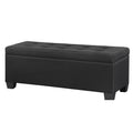 Artiss Storage Ottoman Blanket Box 97cm Black Linen