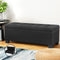 Artiss Storage Ottoman Blanket Box 97cm Black Linen