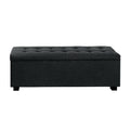 Artiss Storage Ottoman 97cm Charcoal Linen Blanket Box