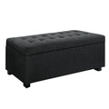 Artiss Storage Ottoman 97cm Charcoal Linen Blanket Box