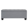 Artiss Storage Ottoman 97cm Linen Grey Blanket Box