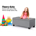 Artiss Storage Ottoman 97cm Linen Grey Blanket Box