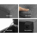 Artiss Storage Ottoman 97cm Linen Grey Blanket Box