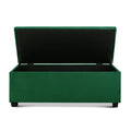 Artiss Storage Ottoman 97cm Velvet Green Blanket Box