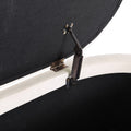 Artiss Storage Ottoman 87cm Oval Velvet Blanket Box White