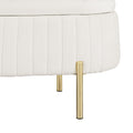 Artiss Storage Ottoman 87cm Oval Velvet Blanket Box White