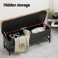 Artiss Storage Ottoman 110cm Boucle Blanket Box Shelf
