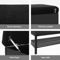 Artiss Storage Ottoman 110cm Boucle Blanket Box Shelf