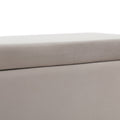 Artiss 97cm Storage Ottoman Blanket Box Velvet Taupe