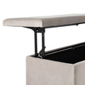 Artiss 97cm Storage Ottoman Blanket Box Velvet Taupe