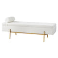 Artiss Storage Ottoman Bed 140cm Boucle Fabric Pillow