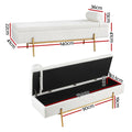 Artiss Storage Ottoman Bed 140cm Boucle Fabric Pillow