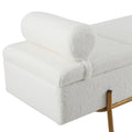 Artiss Storage Ottoman Bed 140cm Boucle Fabric Pillow