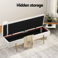 Artiss Storage Ottoman Bed 140cm Boucle Fabric Pillow