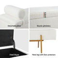 Artiss Storage Ottoman Bed 140cm Boucle Fabric Pillow