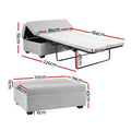 Artiss Ottoman Storage Sofa Bed 112cm Grey Foldable