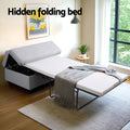 Artiss Ottoman Storage Sofa Bed 112cm Grey Foldable