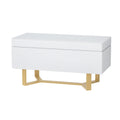 Artiss Storage Ottoman Blanket Box Criss Cross Linen White