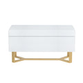 Artiss Storage Ottoman Blanket Box Criss Cross Linen White