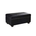 Artiss Storage Ottoman Blanket Box 80cm Black Leather