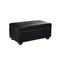 Artiss Storage Ottoman Blanket Box 80cm Black Leather