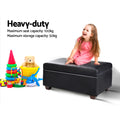 Artiss Storage Ottoman Blanket Box 80cm Black Leather