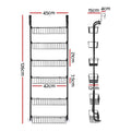 Artiss Over Door Storage Hanger Pantry 6-Tier Metal Hook Hanging Organiser Black