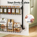Artiss Over Door Storage Hanger Pantry 6-Tier Metal Hook Hanging Organiser Black