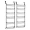 Artiss 2x Over Door Storage Pantry Organiser 6-Tier Metal Hanger Hook Black