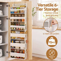Artiss 2X Over Door Storage Hangers Pantry 6-Tier Organiser Pockets Fabric Beige