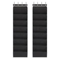 Artiss Over Door Shoe Organiser Storage X2 8-Tier Pantry Hanger Fabric Black