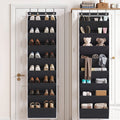 Artiss Over Door Shoe Organiser Storage X2 8-Tier Pantry Hanger Fabric Black