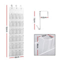 Artiss Over Door Shoe Organiser Storage 6-Tier Pantry Hanger 24 Pockets White