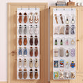 Artiss Over Door Shoe Organiser Storage X2 6-Tier Pantry Hanger 24 Pockets White