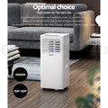 Devanti Portable Air Conditioner 7000BTU Mobile Fan Cooler Dehumidifier