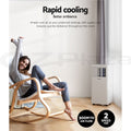 Devanti Portable Air Conditioner 7000BTU Mobile Fan Cooler Dehumidifier