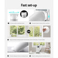 Devanti Portable Air Conditioner 7000BTU Mobile Fan Cooler Dehumidifier