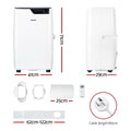 Devanti Portable Air Conditioner Dehumidifier Fan 12000BTU