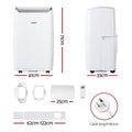 Devanti Portable Air Conditioner 14000BTU Dehumidifier Fan