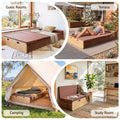 Artiss Folding Kraft Paper Bed Frame Mattress Pillow 300kg Capacity 200x120cm