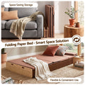 Artiss Folding Kraft Paper Bed Frame Mattress Pillow 300kg Capacity 200x120cm