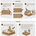 Artiss Folding Kraft Paper Bed Frame Mattress Pillow 300kg Capacity 200x120cm