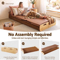 Artiss Folding Kraft Paper Bed Frame with Mattress and Pillow 300kg Capacity 200x60cm
