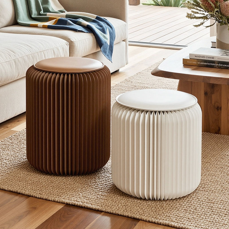 Artiss Accordion Folding Stool 2x Cushions Kraft 100KG