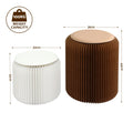 Artiss Accordion Folding Stool 2x Cushions Kraft 100KG