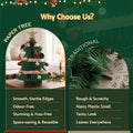 Jingle Jollys Paper Christmas Tree 47CM w/ Star Topper Xmas Decor Tabletop Green DIY Ornament Set