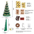 Jingle Jollys Paper Christmas Tree 111CM w/ Star Topper LEDs Xmas Decorations Kit Home Office Green