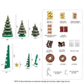 Jingle Jollys 3PCS Christmas Tree Decoration with Lights Foldable Easy Setup Tree