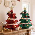 Jingle Jollys 2X Folding Christmas Tree 47CM Xmas Table Decorations Red&Green